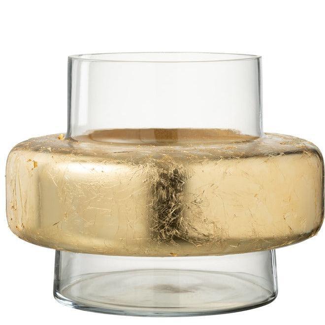 Vaas Cylinder Ring Glas Transparant - Vaas - J-Line - livinglovely.nl