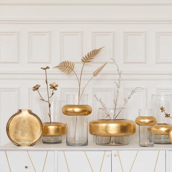 Vaas Cylinder Ring Glas Transparant - Vaas - J-Line - livinglovely.nl