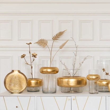 Vaas Cylinder Ring Glas Transparant - Vaas - J-Line - livinglovely.nl