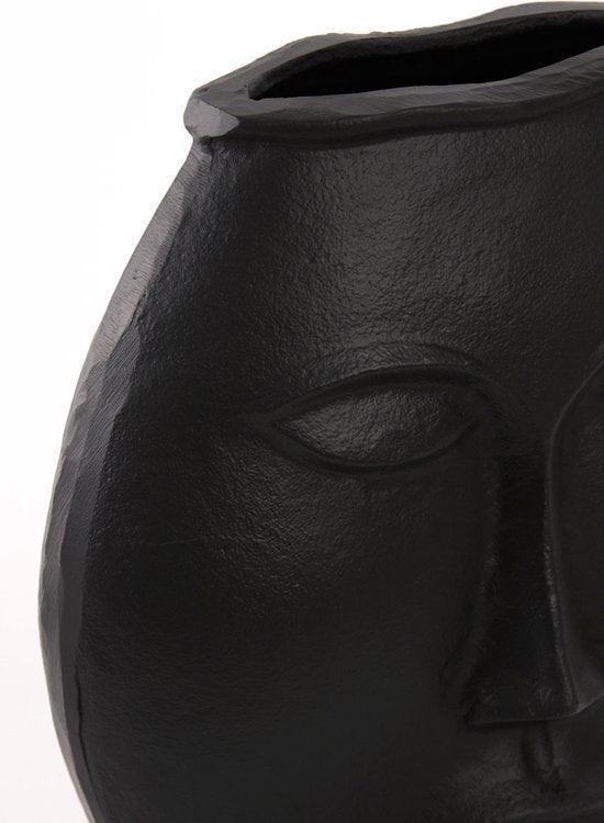 Vaas Face Mat Zwart - Vaas - Light &amp; Living - livinglovely.nl