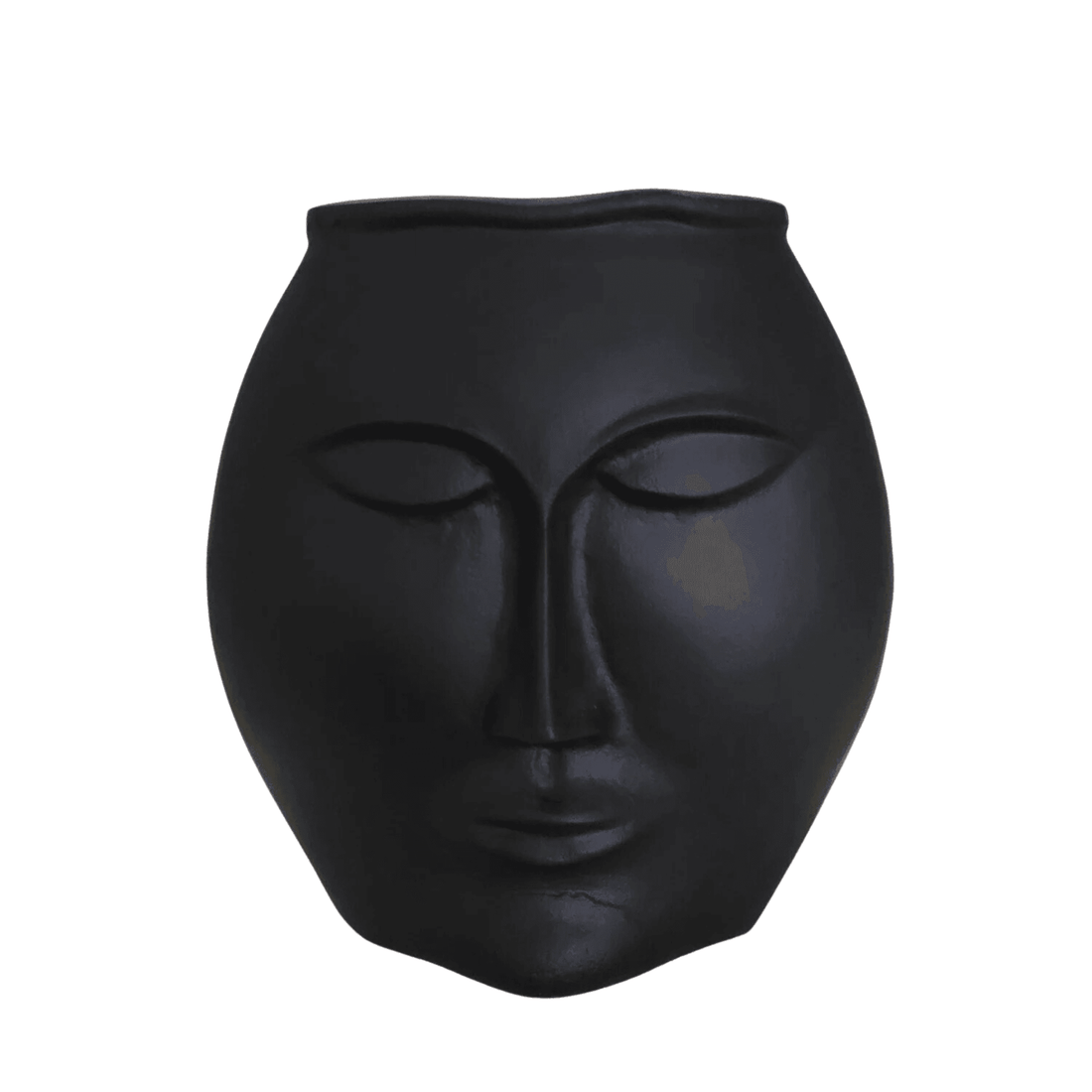 Vaas Face Mat Zwart - Vaas - Light &amp; Living - livinglovely.nl