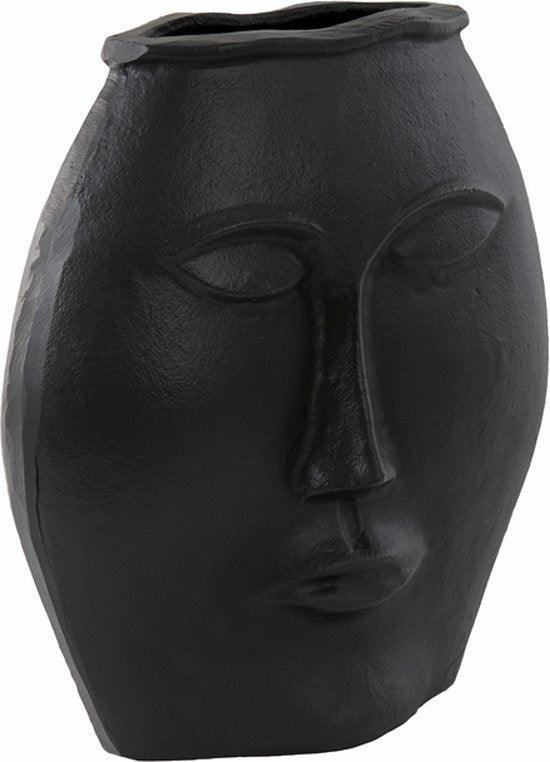 Vaas Face Mat Zwart - Vaas - Light &amp; Living - livinglovely.nl