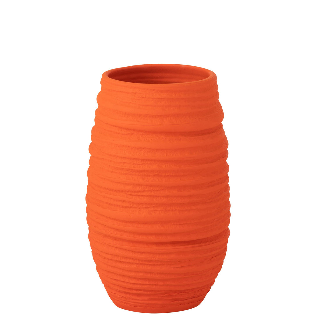 Vaas Fiesta Keramiek Oranje Large - Vaas - J-Line - livinglovely.nl