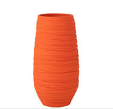 Vaas Fiesta Keramiek Oranje XL L28cmxB25cmxH55cm J-Line - Vaas - J-Line - livinglovely.nl