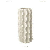 Vaas Helix Cilinder Keramiek Wit Ø17cmxH44cm J-Line