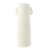 Vaas Kegel Klei Wit Large 22x18x55cm - Vaas - J-Line - livinglovely.nl