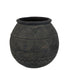 Vaas Kruik Cirkel Cement Zwart/Bruin Small - Vaas - J-Line - livinglovely.nl