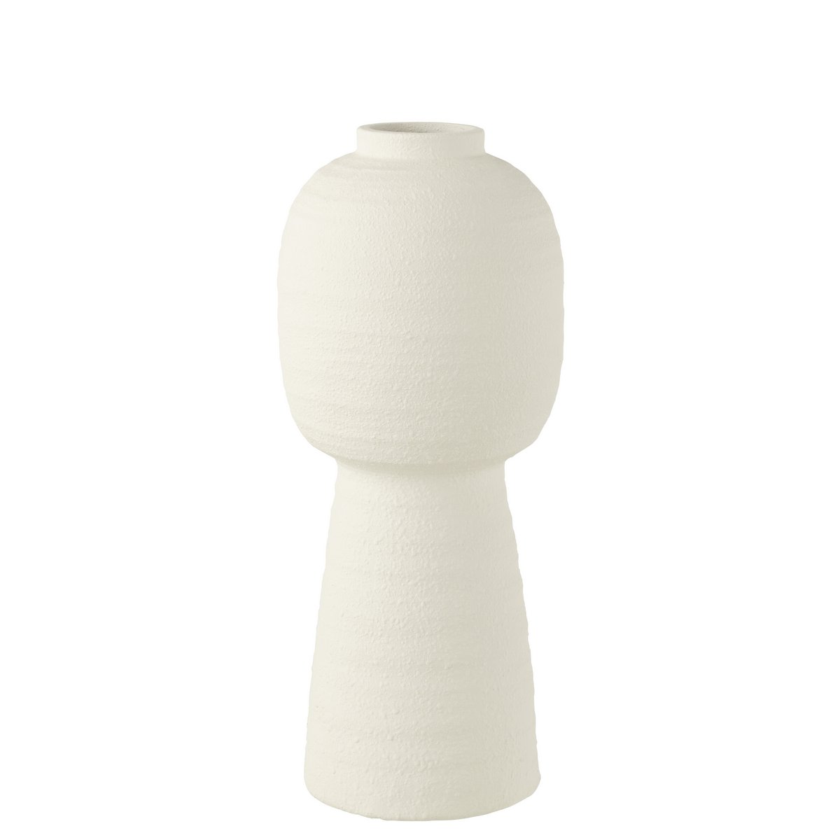 Vaas Lantaarn Keramiek Wit Large Dia 21,5cmxH50cm J-Line - Vaas - J-Line - livinglovely.nl