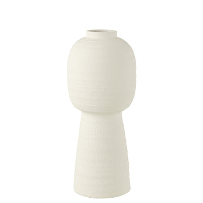 Vaas Lantaarn Keramiek Wit Large Dia 21,5cmxH50cm J-Line - Vaas - J-Line - livinglovely.nl