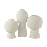 Vaas Lantaarn Keramiek Wit Large Dia 21,5cmxH50cm J-Line - Vaas - J-Line - livinglovely.nl