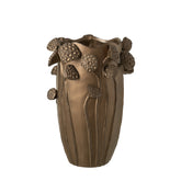 Vaas Lotus Pod Keramiek Koperkleurig Large L35,5xb35xh51cm J-Line - Vaas - J-Line - livinglovely.nl