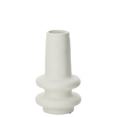 Vaas Lyra Keramiek Wit Small Dia 18cmxH32cm J-Line - Vaas - J-Line - livinglovely.nl