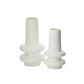Vaas Lyra Keramiek Wit Small Dia 18cmxH32cm J-Line - Vaas - J-Line - livinglovely.nl