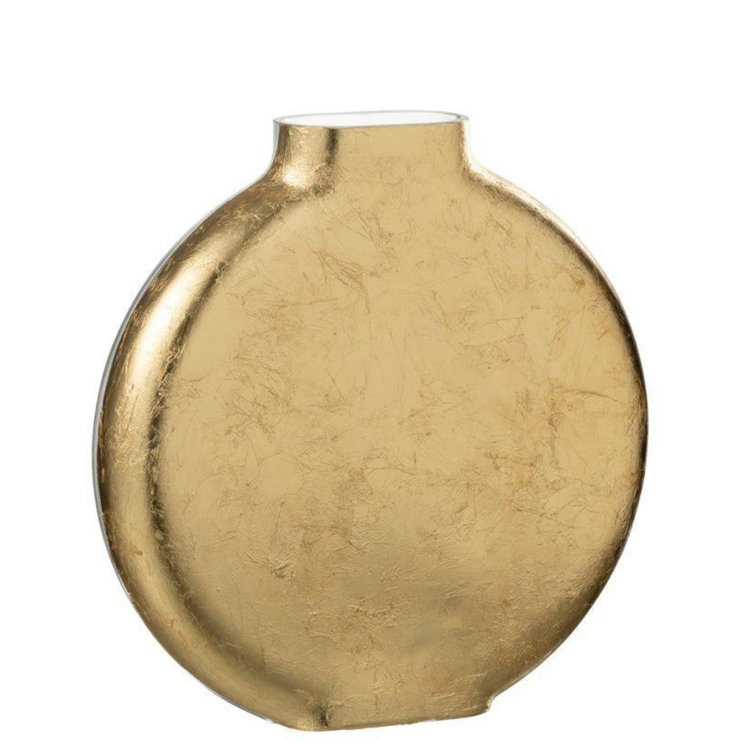 Vaas Miki Glas Transparant/Goud Large J-Line - Vaas - J-Line - livinglovely.nl