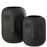 Vaas Noe Glas Zwart Large - Vaas - J-Line - livinglovely.nl