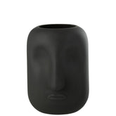 Vaas Noe Glas Zwart Large - Vaas - J-Line - livinglovely.nl