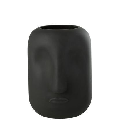 Vaas Noe Glas Zwart Large - Vaas - J-Line - livinglovely.nl