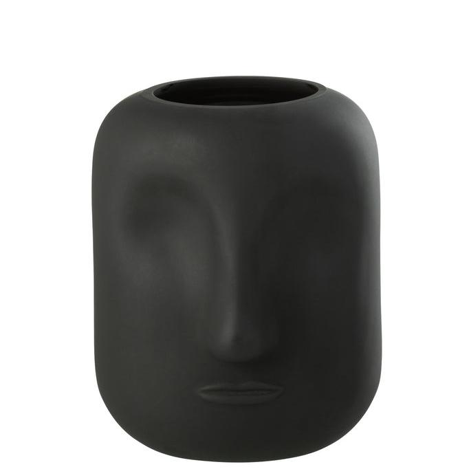 Vaas Noe Glas Zwart Small - Vaas - J-Line - livinglovely.nl