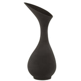 Vaas Olivia Ruw Aluminium Zwart Large - Vaas - J-Line - livinglovely.nl