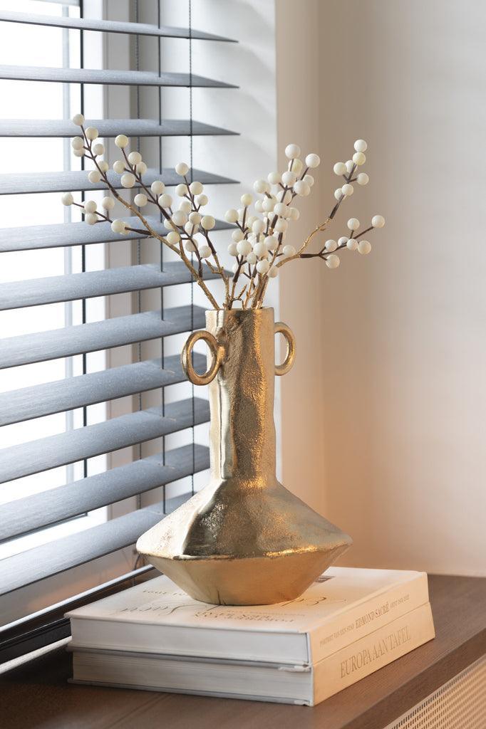 Vaas Ritual Aluminium Goud - Vaas - J-Line - livinglovely.nl