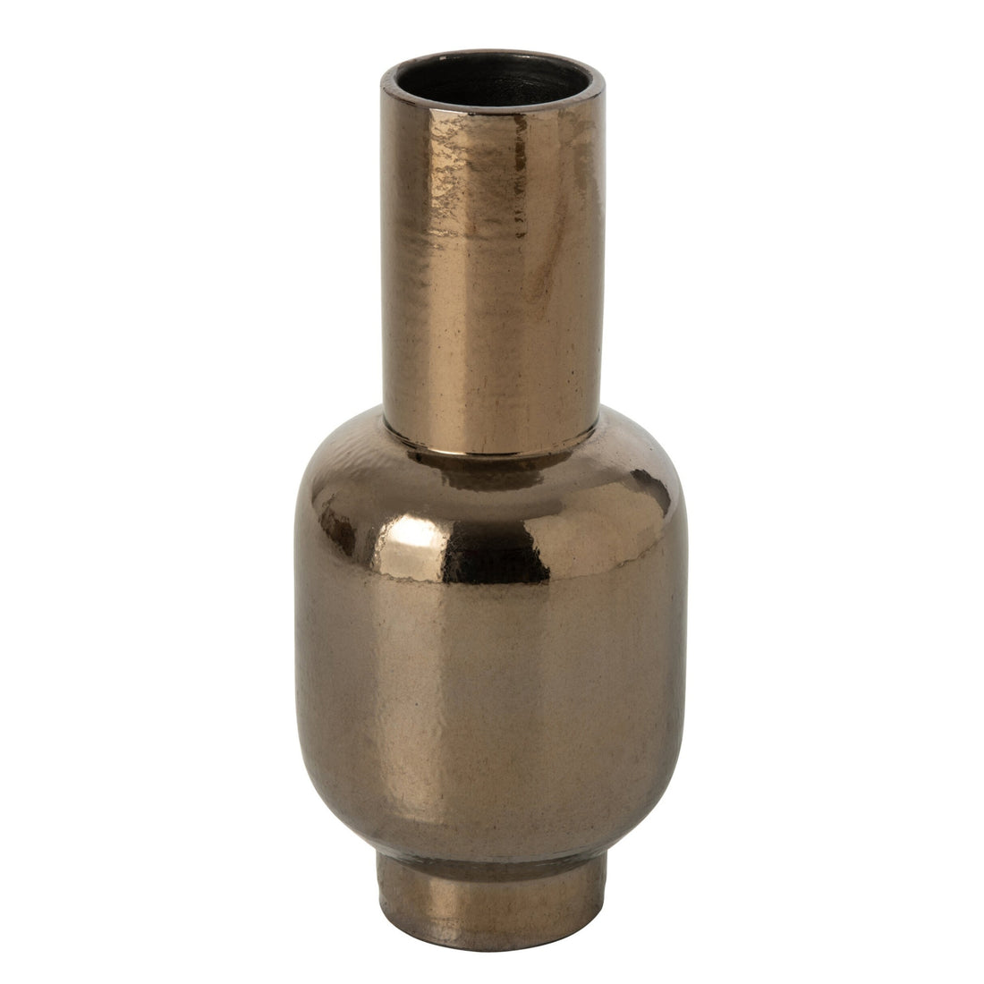 Vase Runder Fuß Keramik Bronze J-Line