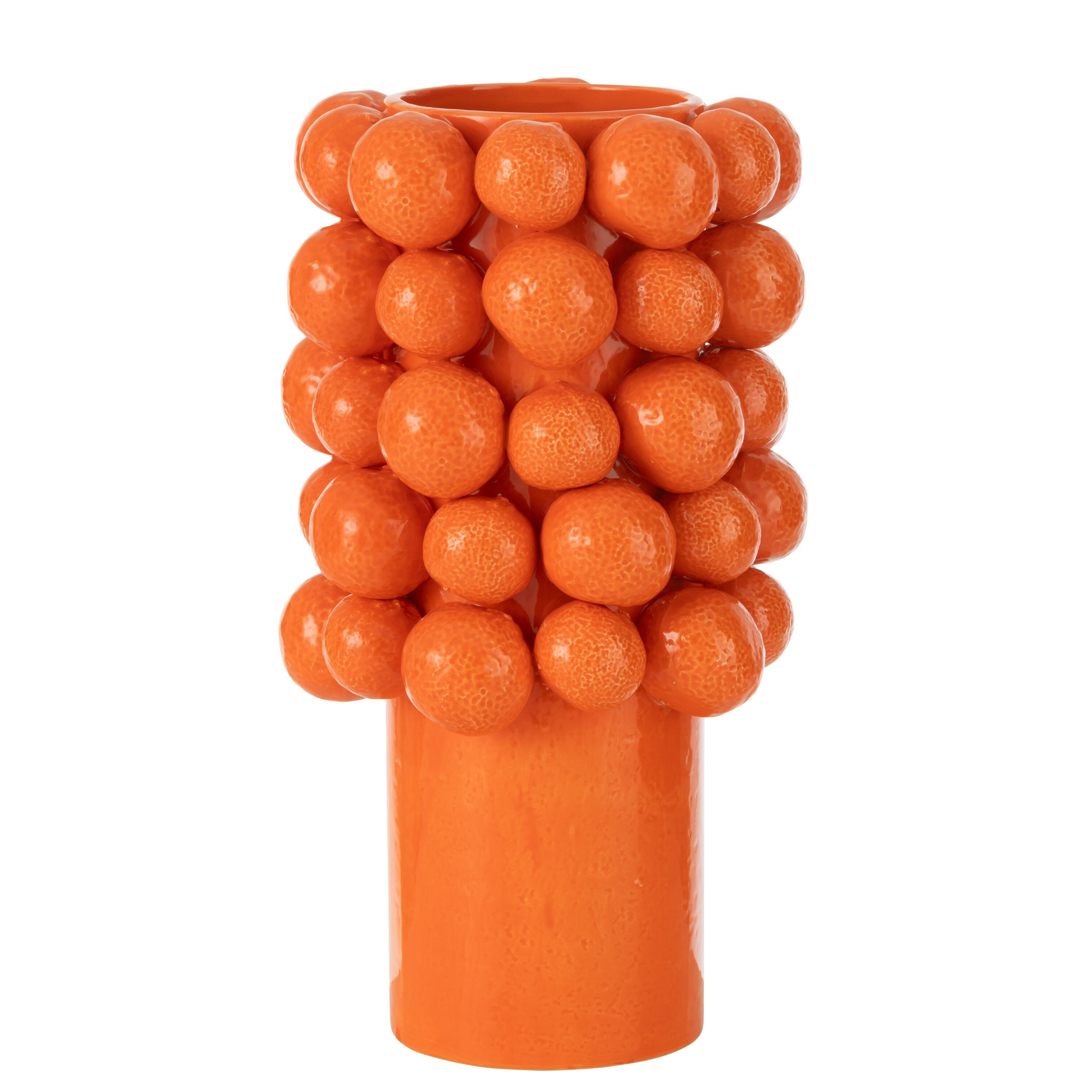 Vaas Sinaasappels Keramiek Oranje Large - Vaas - J-Line - livinglovely.nl