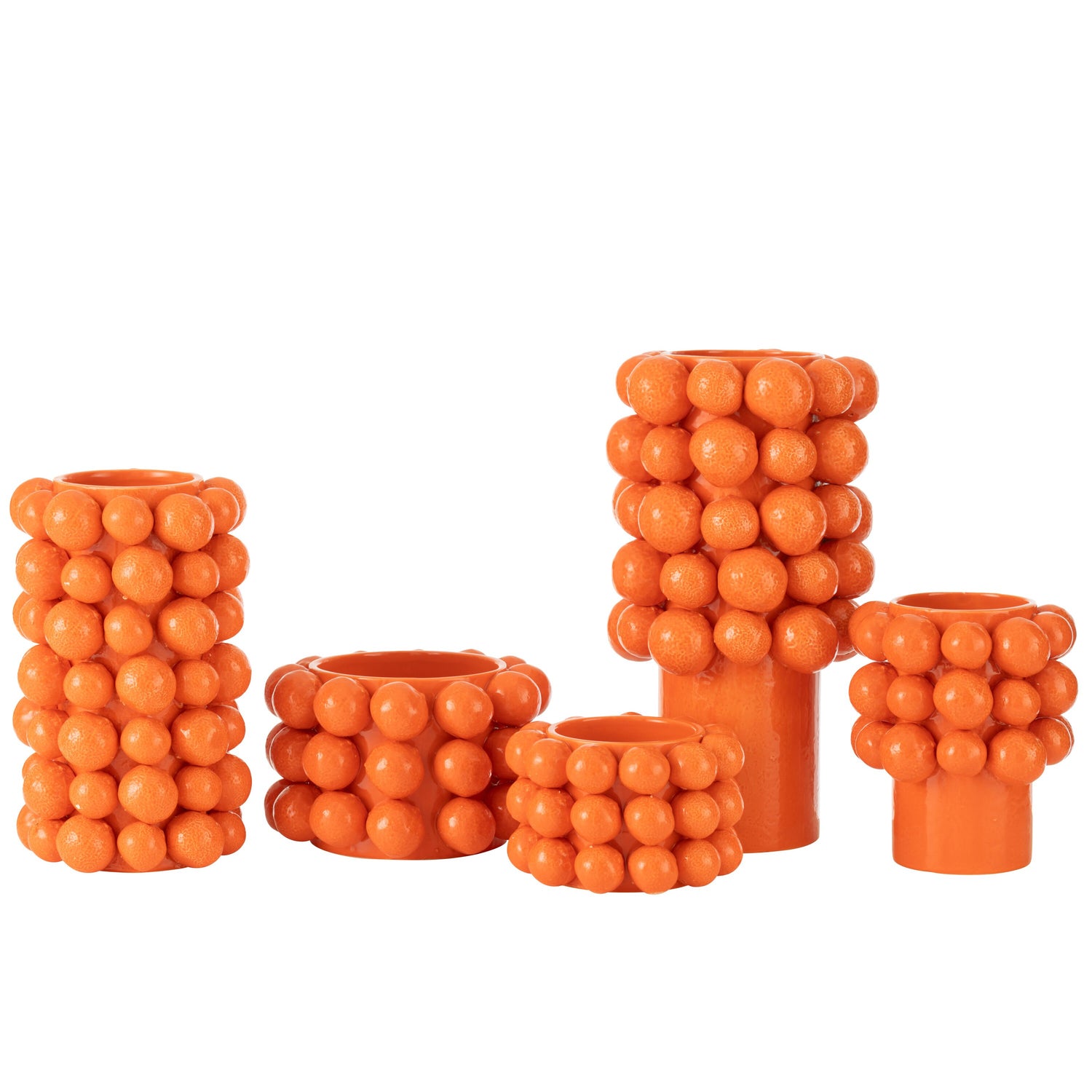 Vaas Sinaasappels Keramiek Oranje Large - Vaas - J-Line - livinglovely.nl