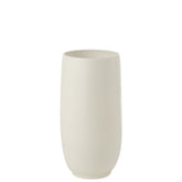 Vaas Ying Keramiek Wit Small 31x31x71cm J-Line - Vaas - J-Line - livinglovely.nl