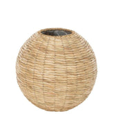 Vaas Yumi Bol Stro Naturel Large - Vaas - J-Line - livinglovely.nl