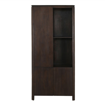 Vakkenkast Dallas Bruin van Starfurn, 90 cm breed en 200 cm hoog