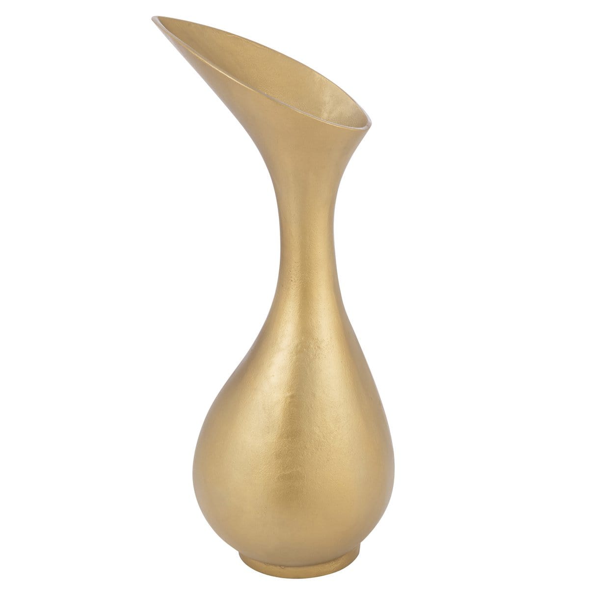 Vase Olivia Aluminium Gold Large - Vaas - J-Line - livinglovely.nl