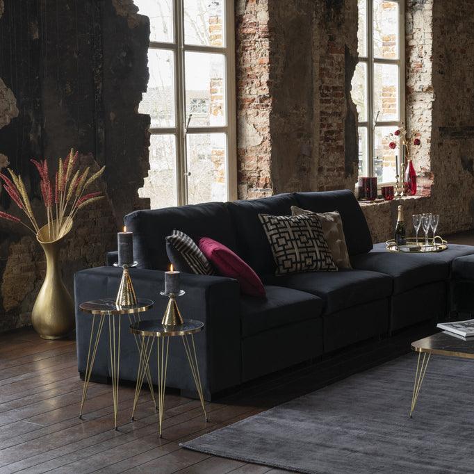 Vase Olivia Aluminium Gold Large - Vaas - J-Line - livinglovely.nl