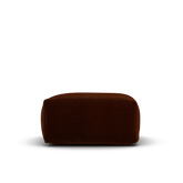 Zijaanzicht van de Velvet Square Pouf Copper met zithoogte 34 cm van Laui Lounge