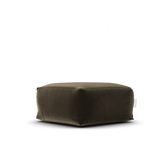 Laui Lounge Velvet Square Pouf Taupe, grijsbruine velvet poef van 68x68 cm