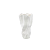 Violettee White Ceramic Wavy Vase Dot Pattern S 22x17x38cm PTMD - Vaas - PTMD - livinglovely.nl