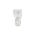 Violettee White Ceramic Wavy Vase Dot Pattern S 22x17x38cm PTMD - Vaas - PTMD - livinglovely.nl