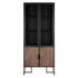 Vitrinekast Criss Cross van DTP Home met glazen en houten deuren