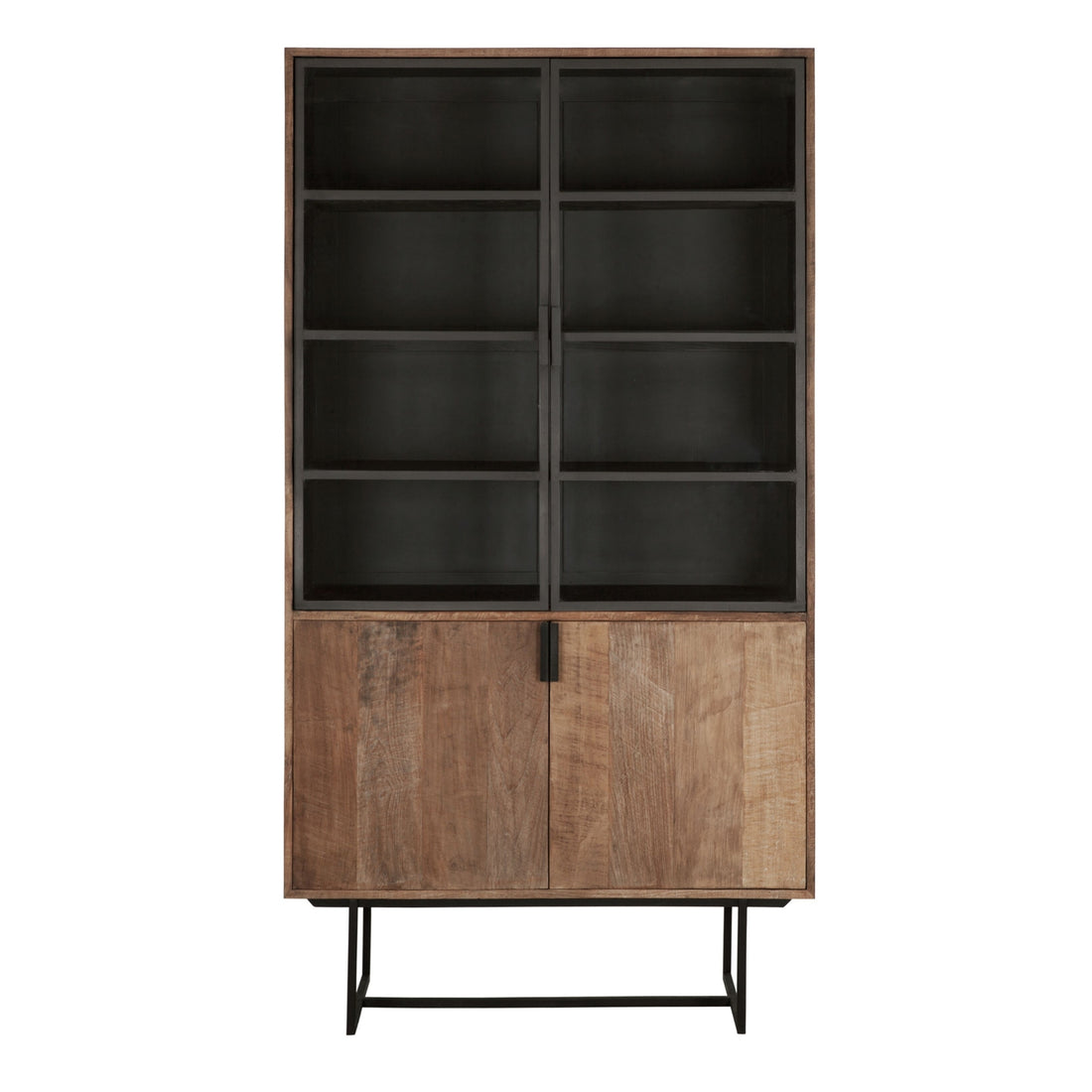 Vitrinekast Odeon Hoog 220cm verweerd teakhout DTP Home