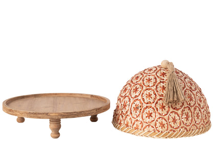 Vliegenkap Sparhout Naturel - Keukenaccessoire - J-Line - livinglovely.nl