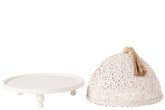 Vliegenkap Sparhout Wit - Keukenaccessoire - J-Line - livinglovely.nl