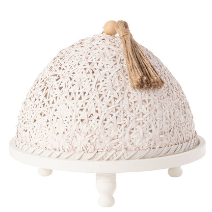 Vliegenkap Sparhout Wit - Keukenaccessoire - J-Line - livinglovely.nl