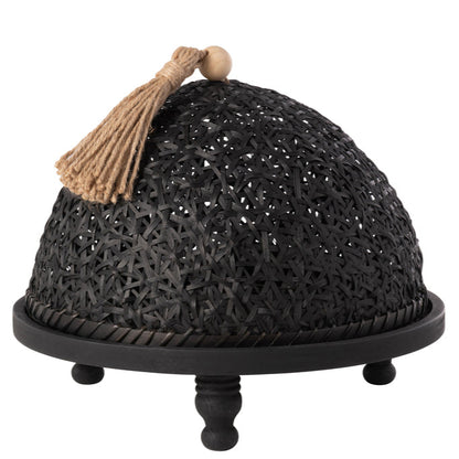 Vliegenkap Sparhout Zwart - Keukenaccessoire - J-Line - livinglovely.nl