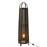 Vloeramp Don Katoen Bamboe Zwart J-Line - Vloerlamp - J-Line - livinglovely.nl