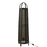 Vloeramp Don Katoen Bamboe Zwart J-Line - Vloerlamp - J-Line - livinglovely.nl
