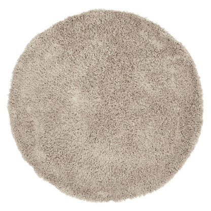 Vloerkleed Celeste Taupe Rond 150cm van MUST Living in taupe, 100% polyester, volledig in beeld op een neutrale achtergrond