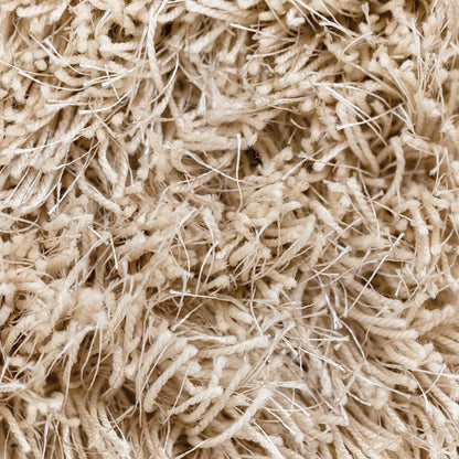 Detailfoto van Vloerkleed Crown Polyester Beige Rond 200cm van MUST Living met zichtbare structuur van het weefsel