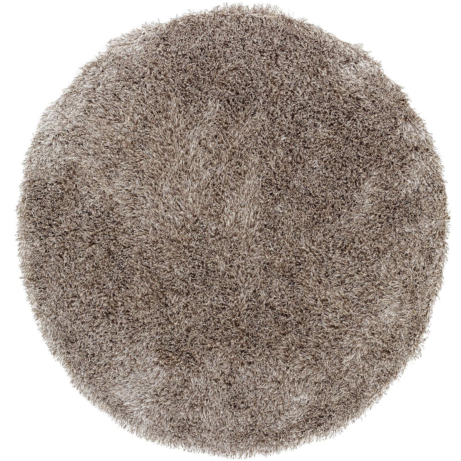 Vloerkleed Crown Bruin Rond 150cm van MUST Living in bruin, 100% polyester, volledig in beeld op een neutrale achtergrond