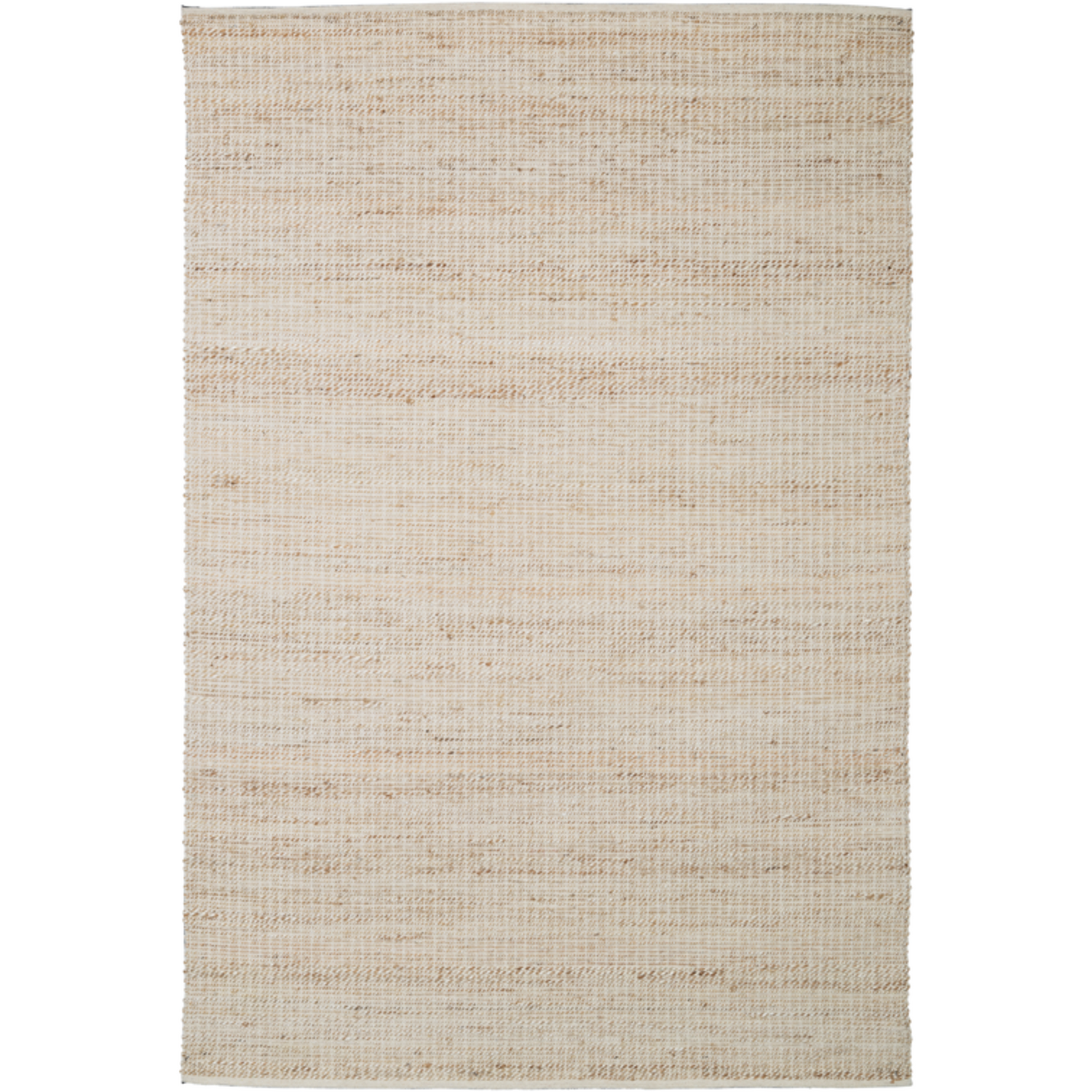 Vloerkleed Hero Jute Wol Ivoor Naturel 170x240cm van MUST Living, volledig in beeld op een neutrale achtergrond