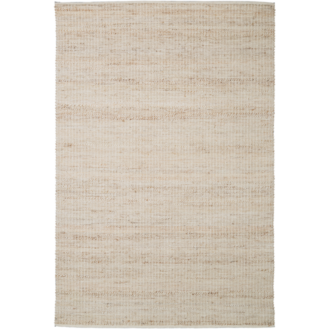 Vloerkleed Hero Jute Wol Ivoor Naturel 250x350cm van MUST Living, volledig in beeld op een neutrale achtergrond
