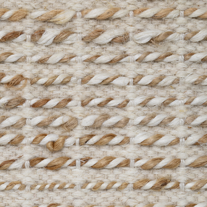 Extra aanzicht van Vloerkleed Hero Jute Wol Ivoor Naturel Rond 150cm van MUST Living op een lichte achtergrond